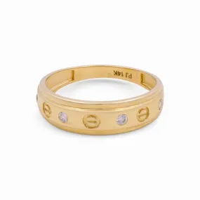 14K Yellow Gold Men’s CT Wedding Band / Size: 10 / Weight: 2.5 GR / CPMWB4BSCT