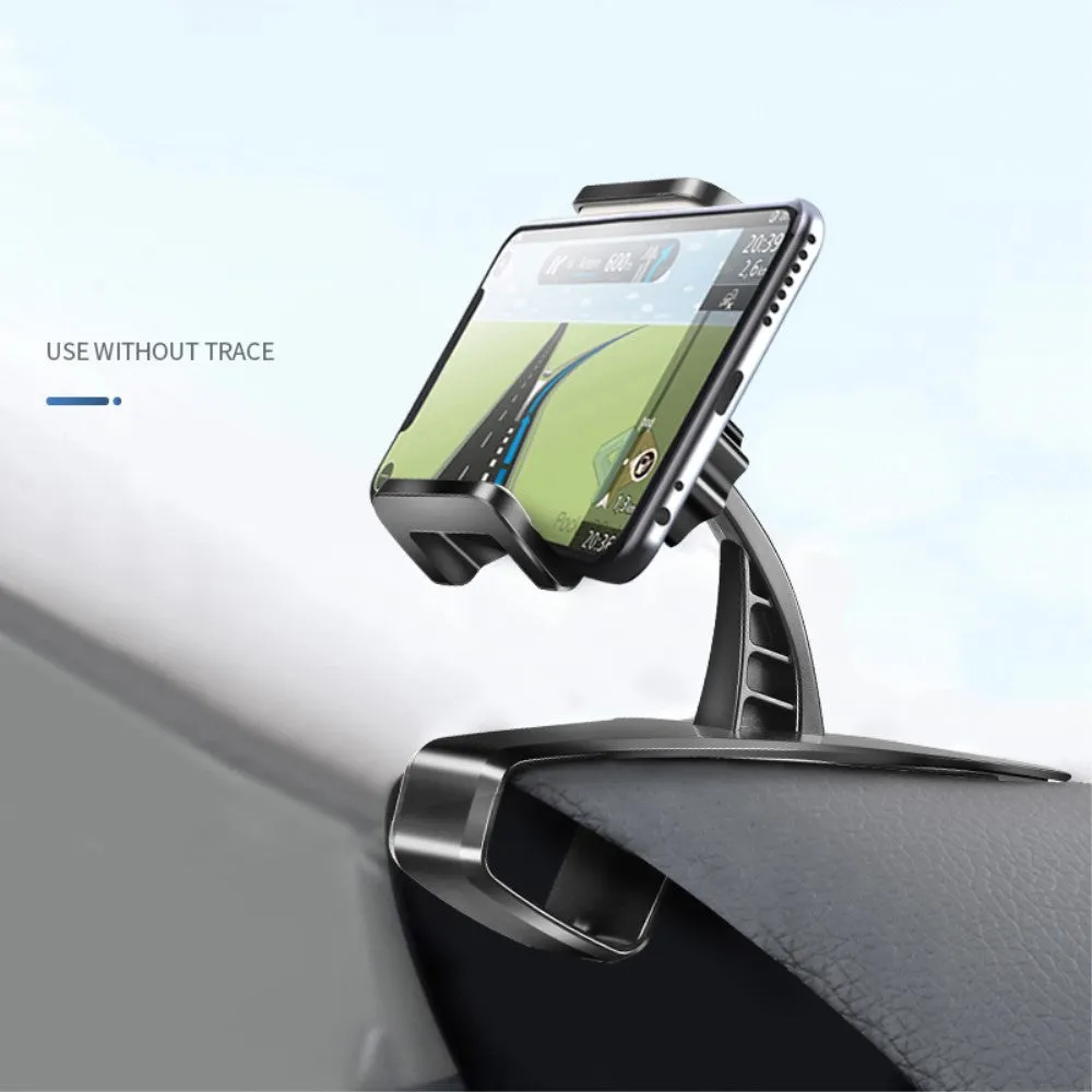 3 in 1 Car GPS Smartphone Holder: Dashboard / Visor Clamp   AC Grid Clip for Sharp Aquos S3 mini - Black