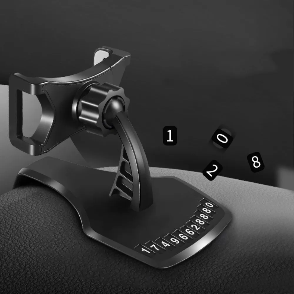 3 in 1 Car GPS Smartphone Holder: Dashboard / Visor Clamp   AC Grid Clip for Sharp Aquos S3 mini - Black