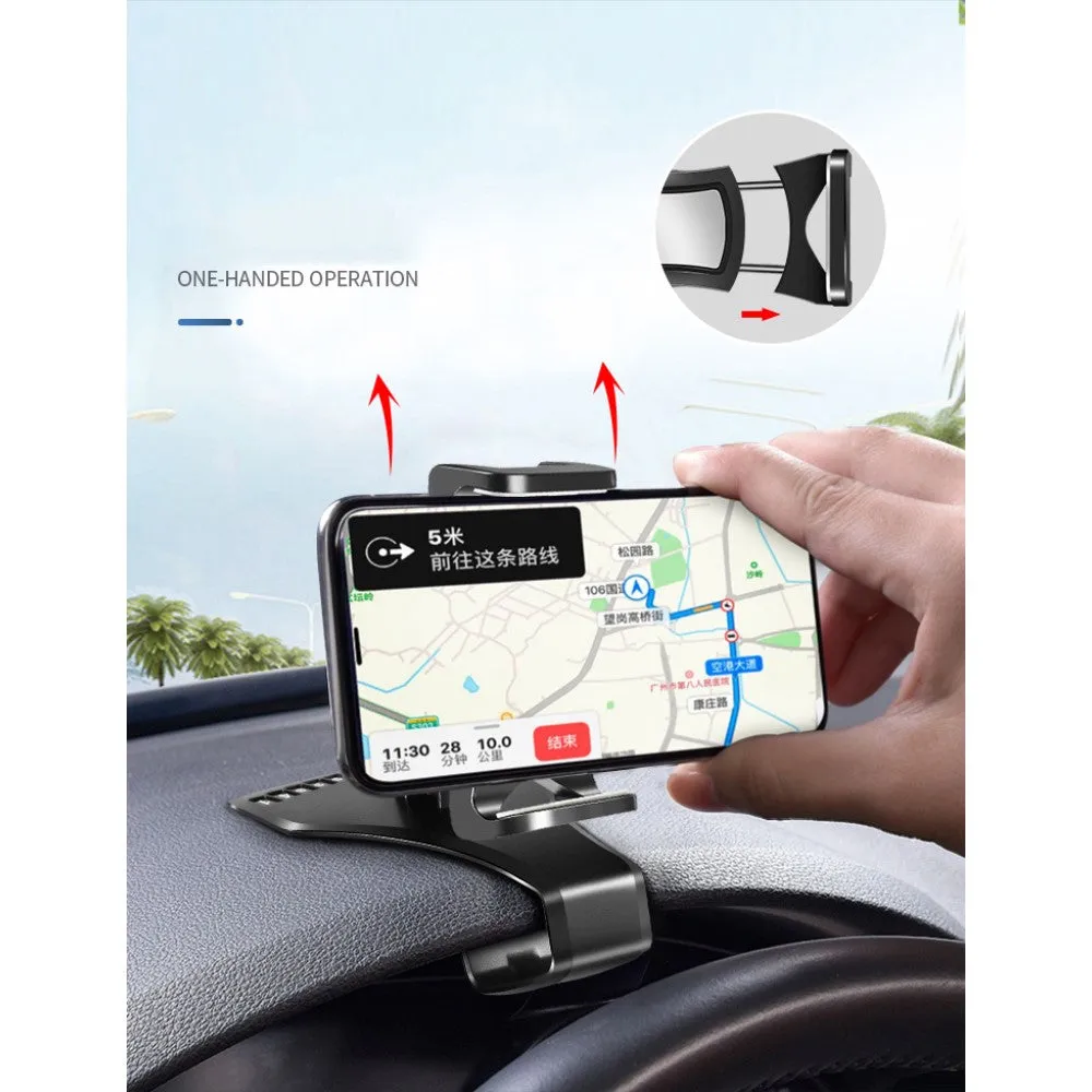 3 in 1 Car GPS Smartphone Holder: Dashboard / Visor Clamp   AC Grid Clip for Sharp Aquos SH-03H - Black