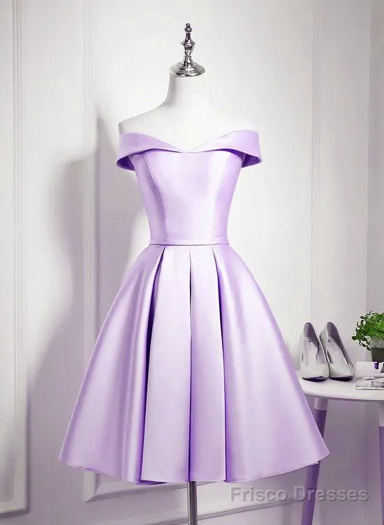 Beautiful Light Blue Satin Sweetheart Homecoming Dress, Blue Short Prom Dress