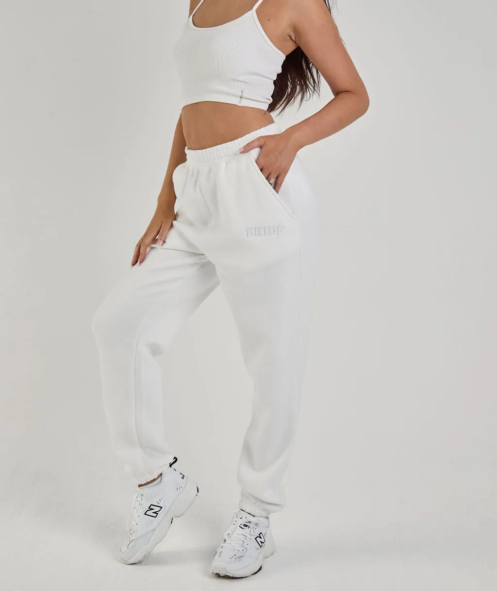 Bride Statement Sweatpants - White