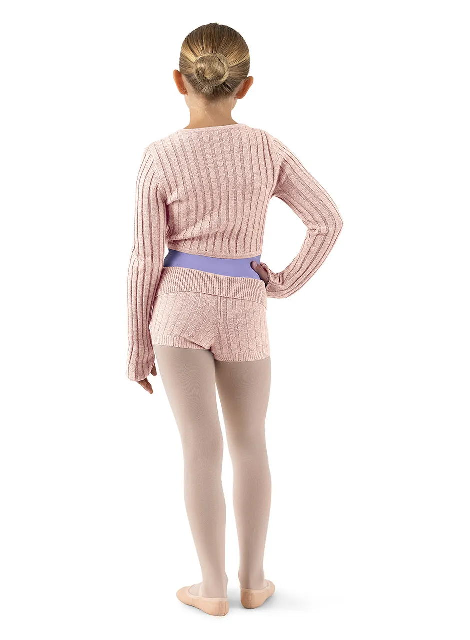 Girls Knit Roll Waist Shorts - CR1054