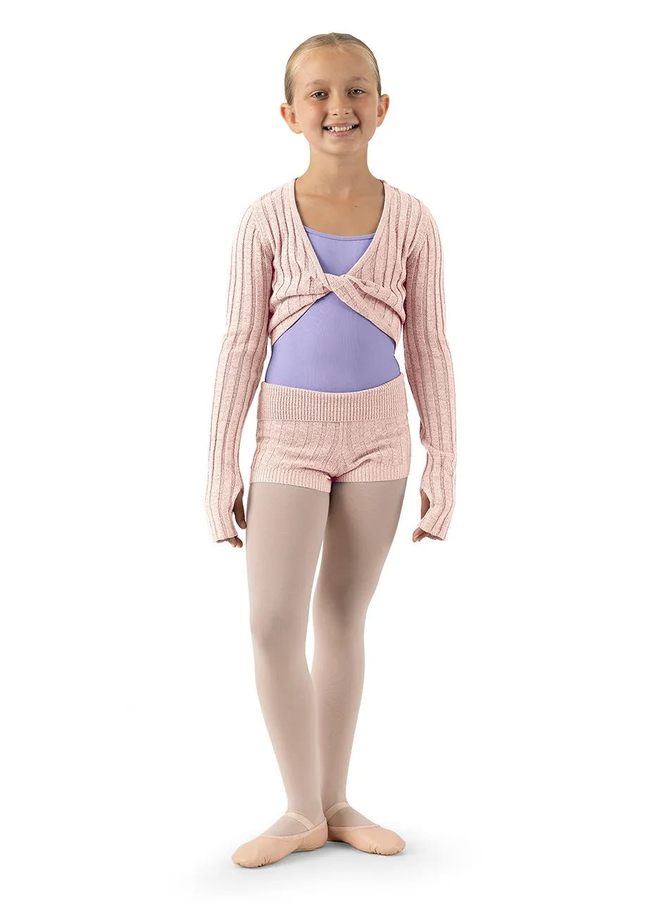Girls Knit Roll Waist Shorts - CR1054