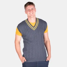 Men's Cricket Cable Traditional Preppy Striped Pullover