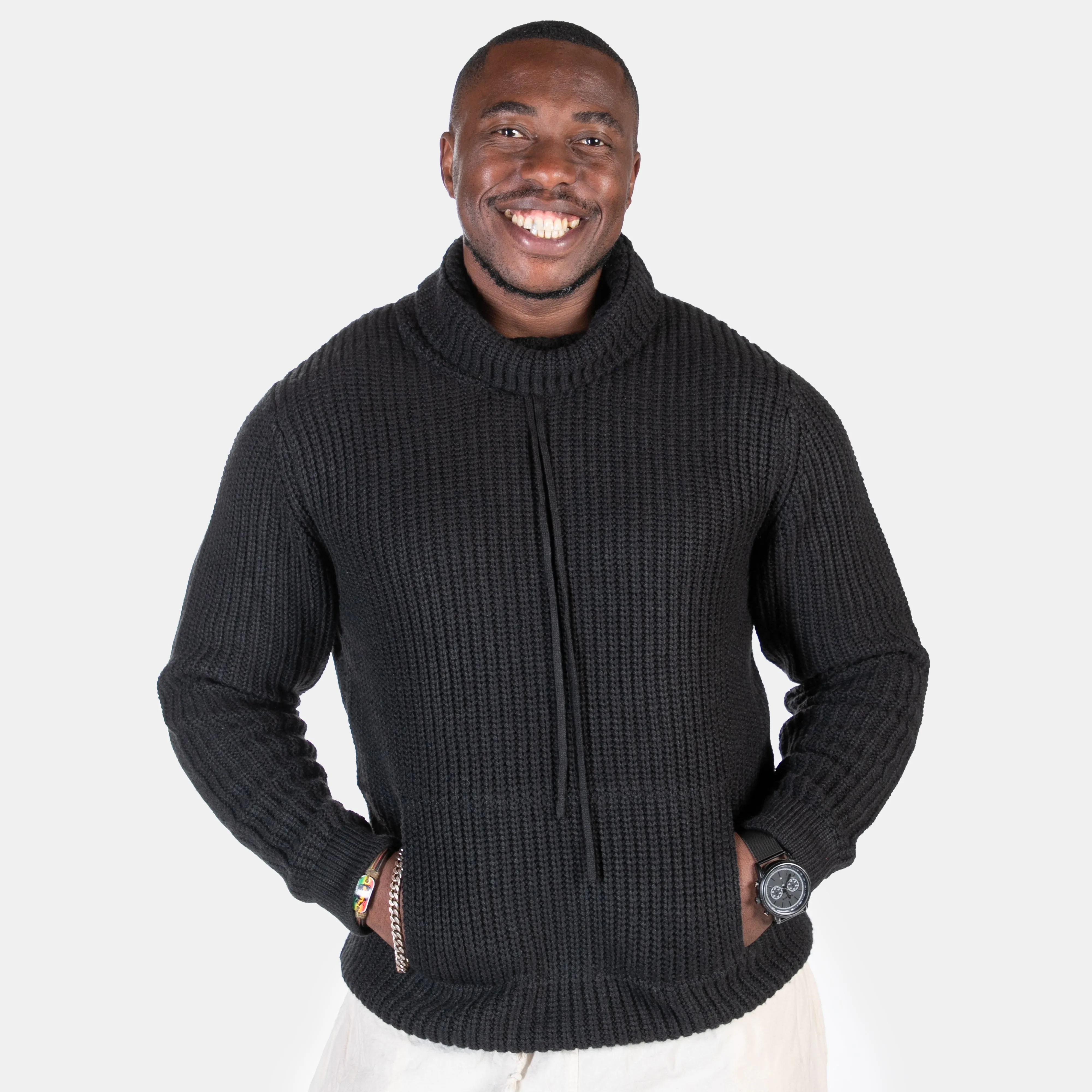 Men's Versatile Colour Thick Ribbed Knit Ryan Jersey