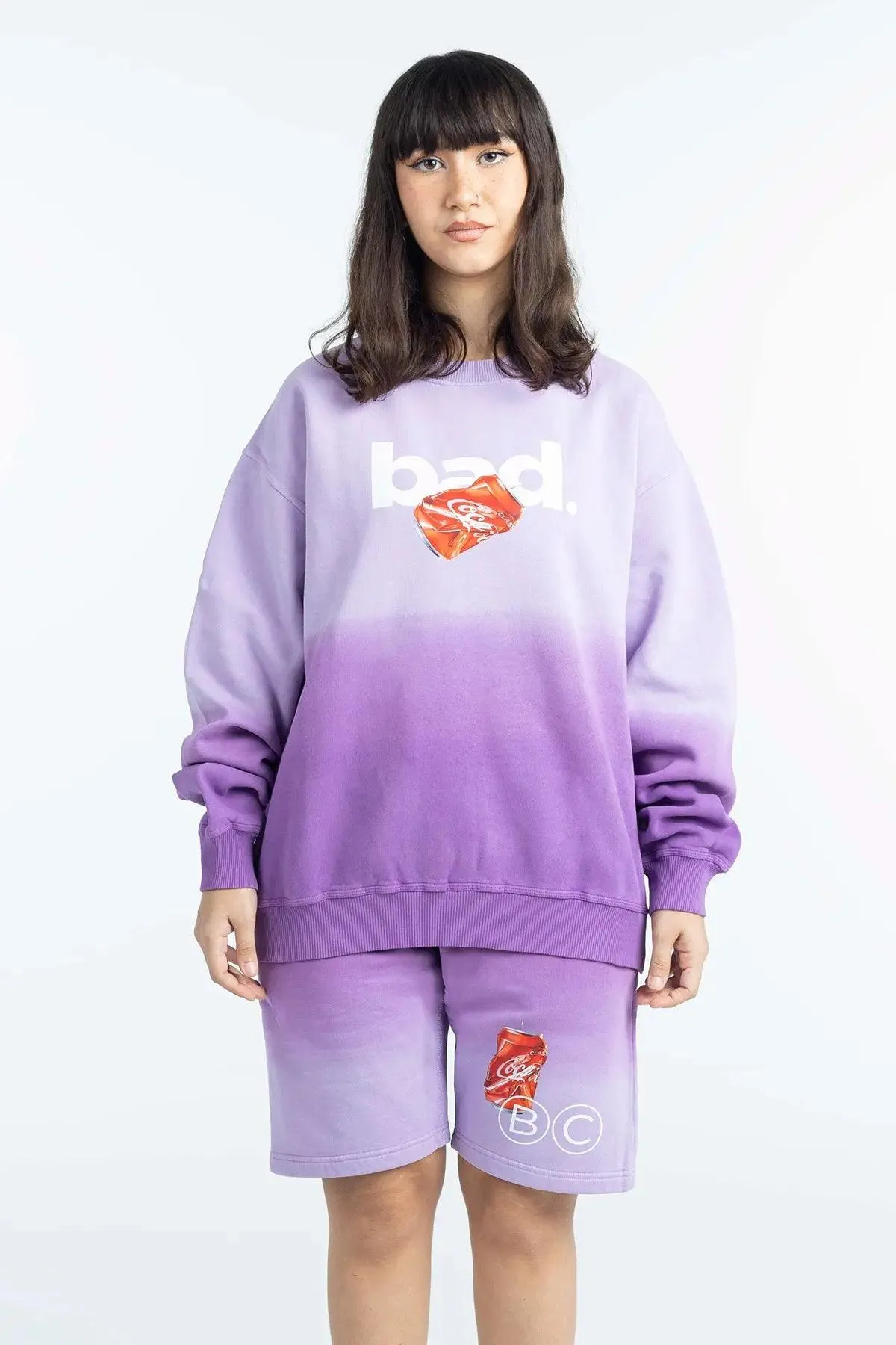 "BAD" Gradient Shorts - Purple