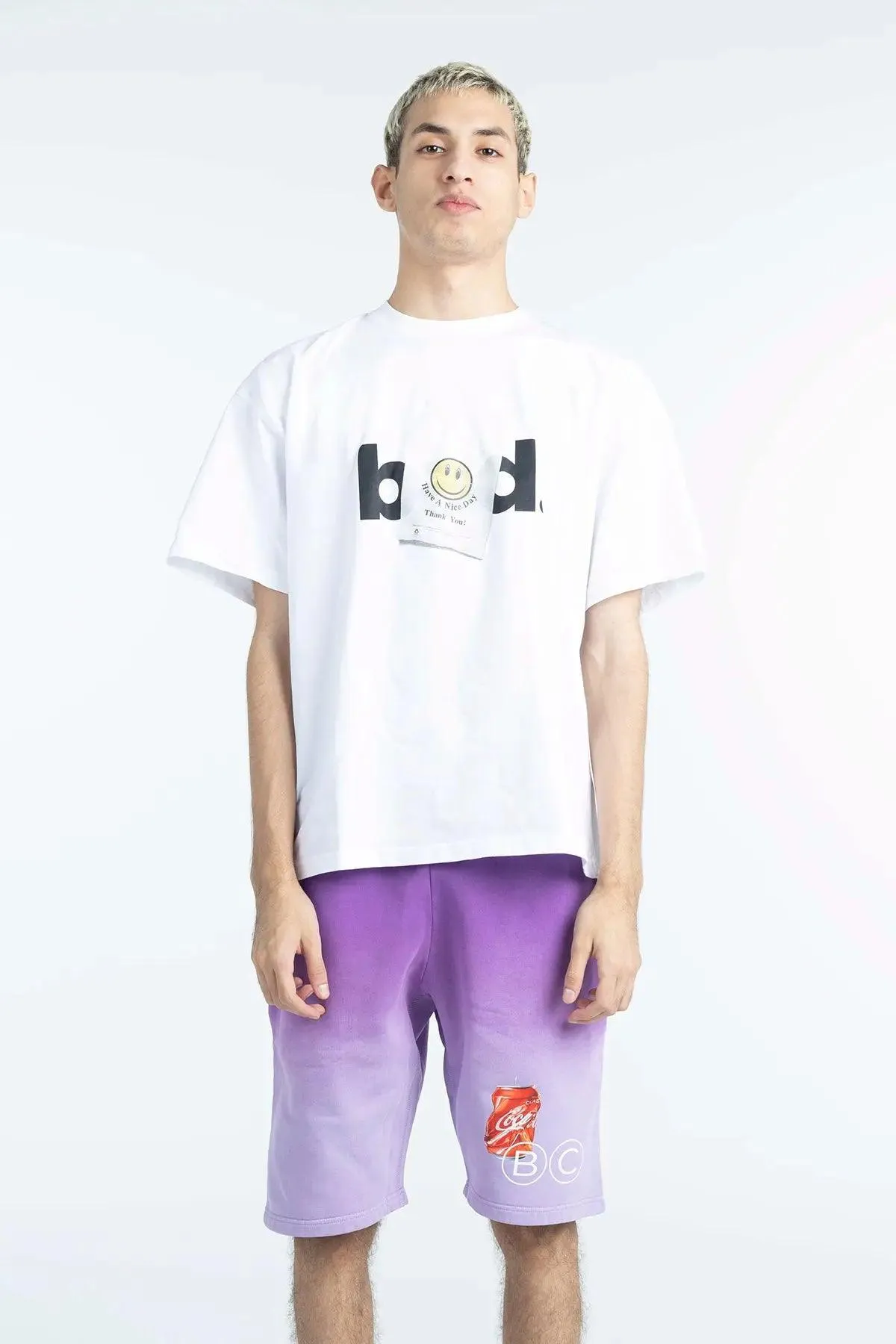 "BAD" Gradient Shorts - Purple