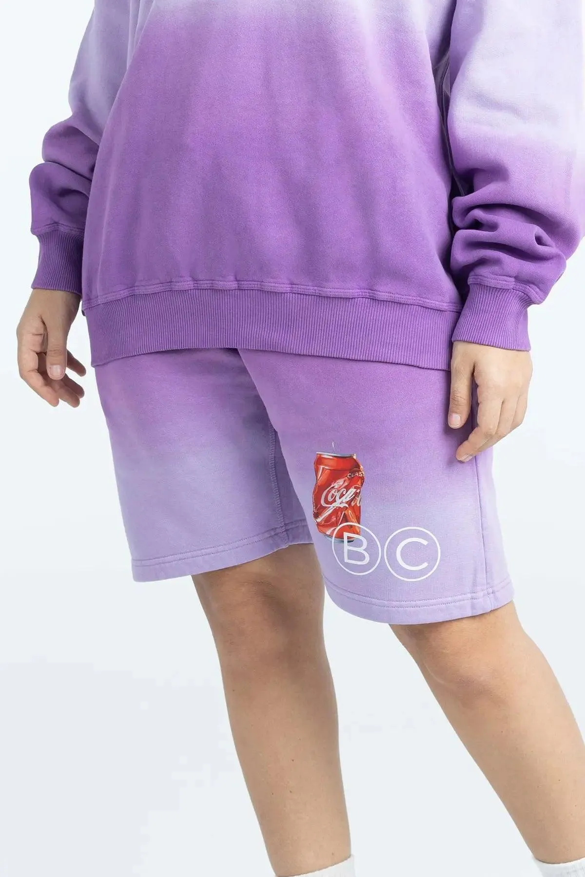 "BAD" Gradient Shorts - Purple