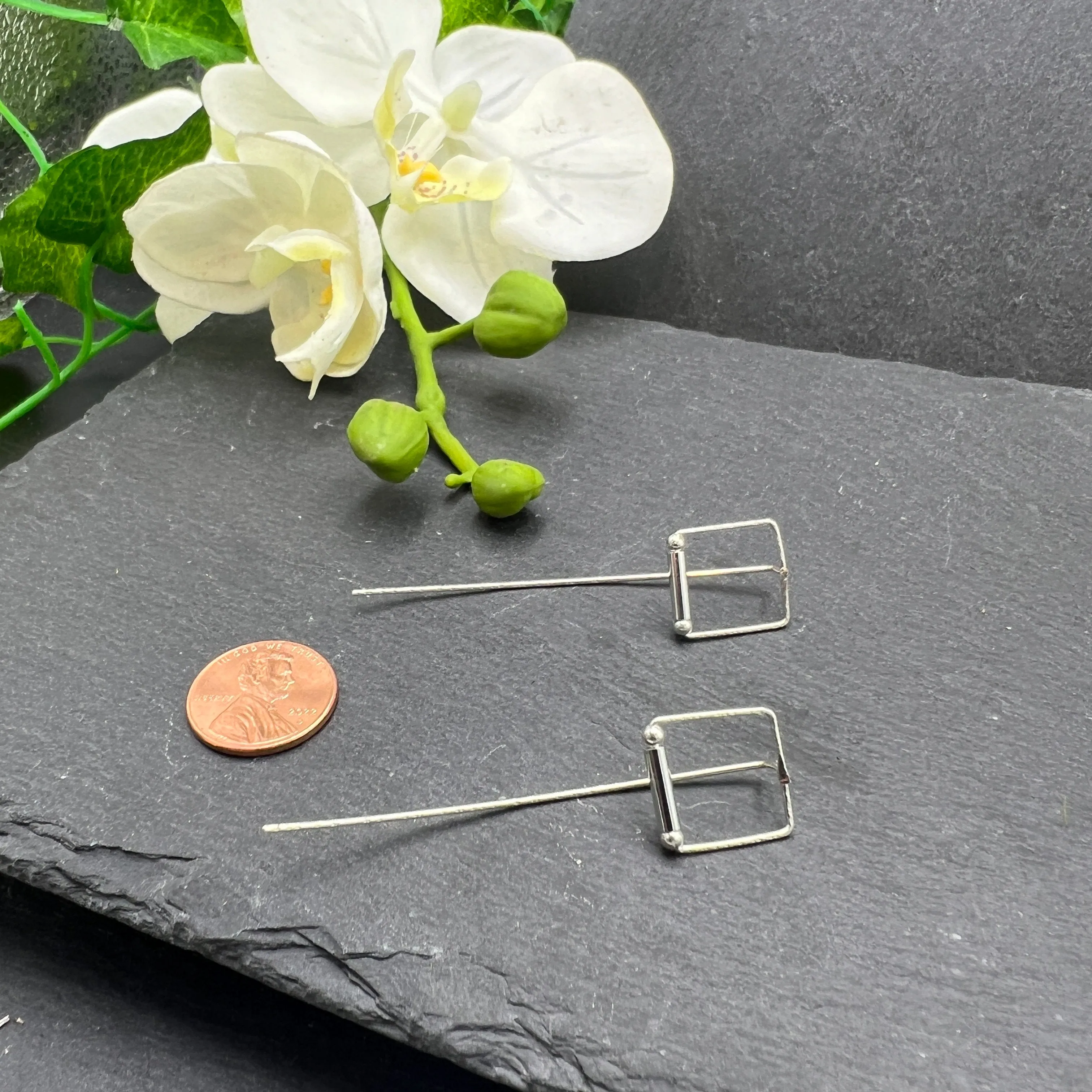 Square Earrings - Long