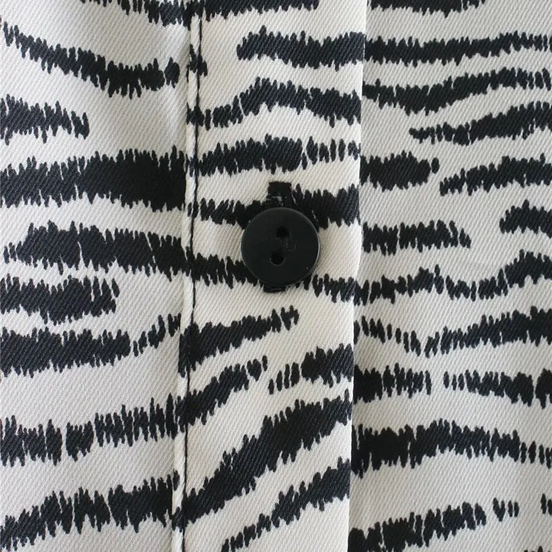 ZEBRA PRINT CROPPED SHIRT